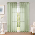 Light Green Sheer Curtains 84 Inch 2 Panels for Living Room 59" Wide (Light Green / 59"W x 84"L (Pack of 2))