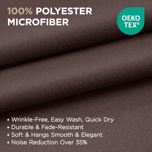 Blackout Curtains 108 Inches Long 1 Panel (Chocolate / 70"W x 108"L (Pack of 1))