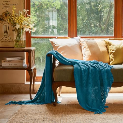 Chenille Throw Blanket 50x60 (Teal / 50*60'')