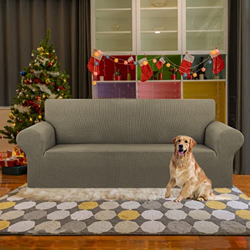 Stretch Couch Covers for Sofa (Khaki / Large)