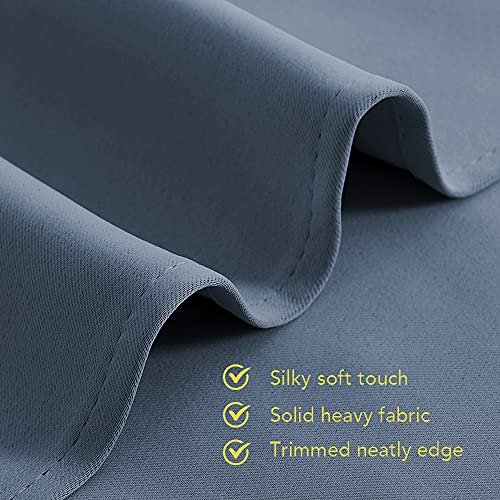 Blackout Curtains for Bedroom (Stone Blue / 34"W x 80"L (Pack of 2))