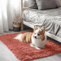 2x3 Machine Washable Small Bedside Rug (2x3 Ft / Rust Red)
