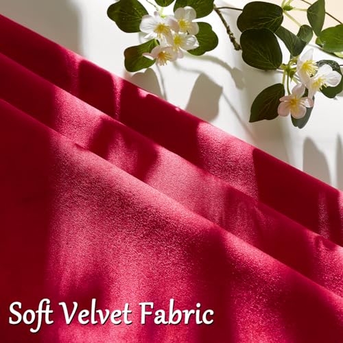Red Velvet Pillow Covers 18x18 Decorative Pillows Pack of 2 (Red / 18" x 18" (Pack of 2))