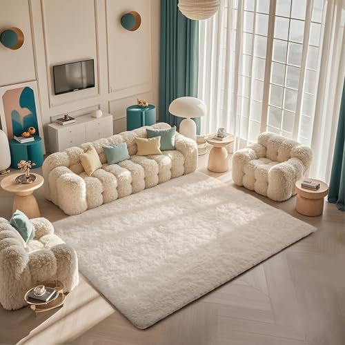 5x7 Area Rugs for Living Room Ivory (2- Ivory / 5' x 7' (Rectangular))