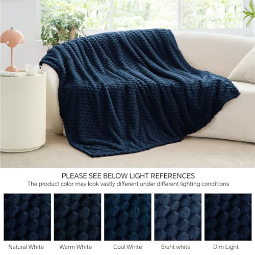 Navy King Blanket for Bed (Navy-1 / King(108"x90"))