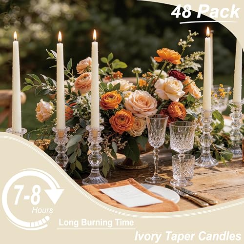 10 Inch Ivory Taper Candles (48-Ivory / 48Pcs)