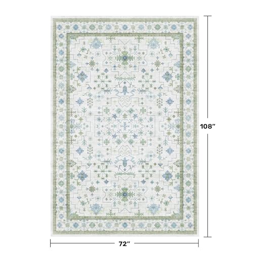 Cream Oushak 6x9 Bedroom Rug (6' x 9' (Rectangular) / Cream Green)
