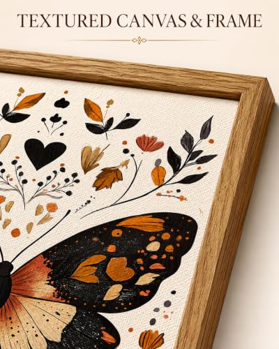 Framed Vintage Butterfly Wall Art (Butterfly-2 / 16"L x 24"W)