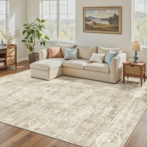 5x7 Area Rugs for Living Room (Beige / 5' x 7' (Rectangular))