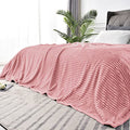 3D Ribbed Jacquard Pink Full Size Blankes for Bed (Dusty Pink / Full(84"x90"))