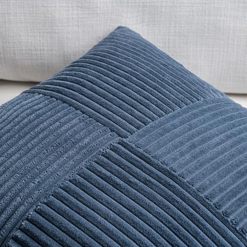 2 Packs Dusty Blue Euro Decorative Throw Pillow Covers 28x28 Inch for Couch Bed (Dusty Blue / 28" x 28" (Pack of 2))