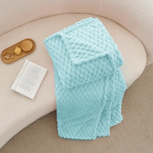Cloud Blue Throw Blanket for Couch (Cloud Blue / Throw(50"x60"))