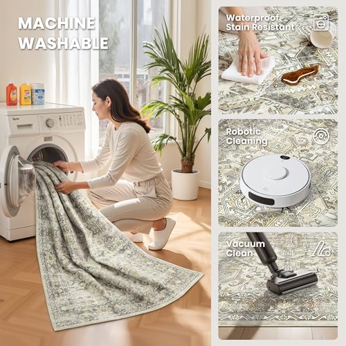 6x9 Area Rugs for Living Room (Beige/Brown / 6' x 9' (Rectangular))