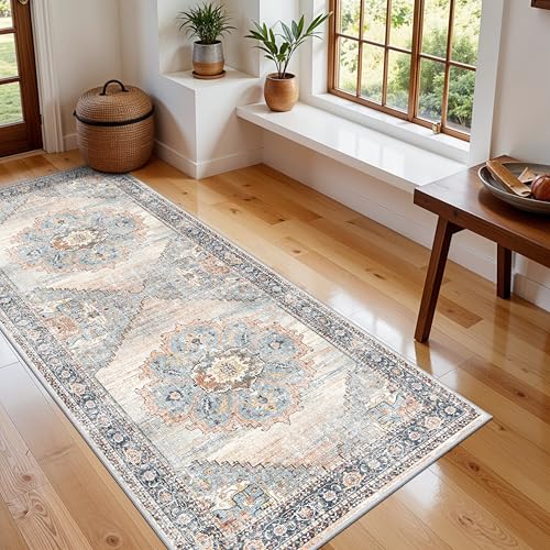 3x6 Hallway Runner Rug (Blue / 3' x 6' (Rectangular))
