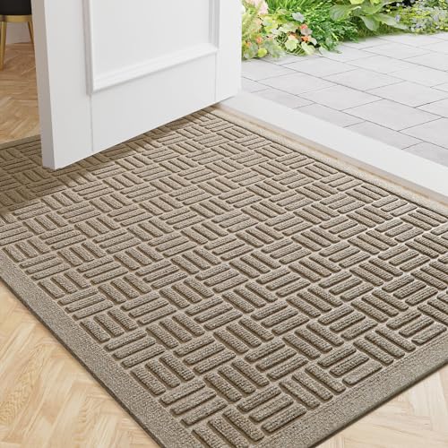 Front Door Mat Outside Entrance (Beige / 2' x 3' (Rectangular))