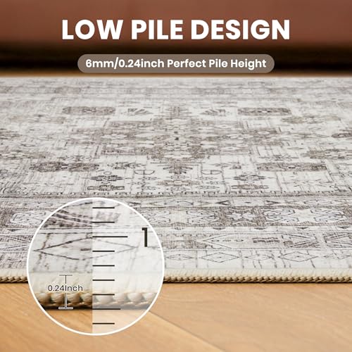 2x5 Rug Runners for Hallways Non Slip (Brown/Beige / 2' x 5' (Runner))