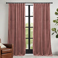 Velvet Curtains 102 inches Long (Wild Rose / 52"W x 102"L (Pack of 2))