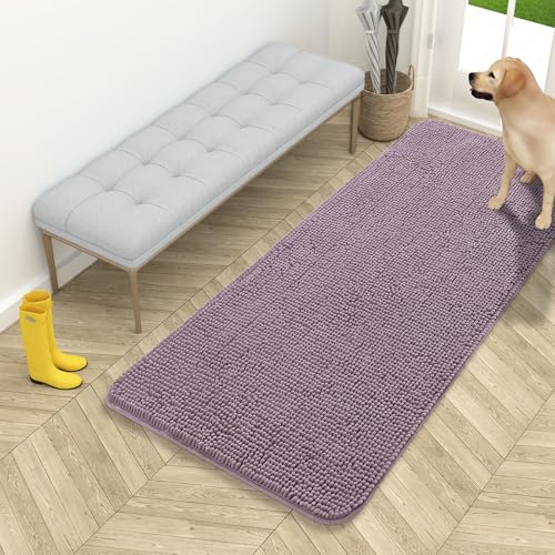 Dog Door Mat for Muddy Paws 54x24 (Deep Plum / 54" X 24")