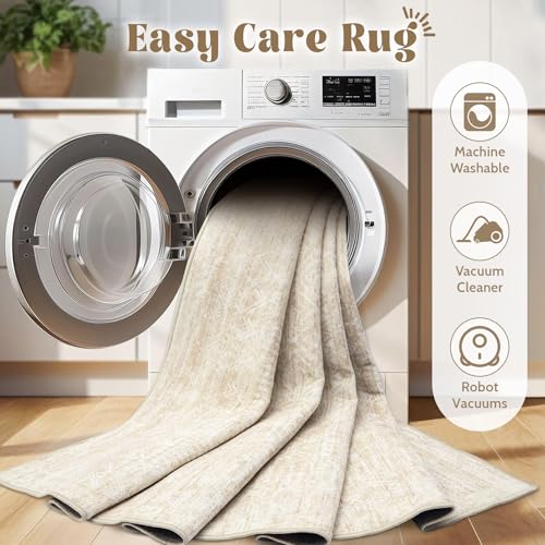 6x9 Area Rugs for Living Room (Beige / 6' x 9' (Rectangular))