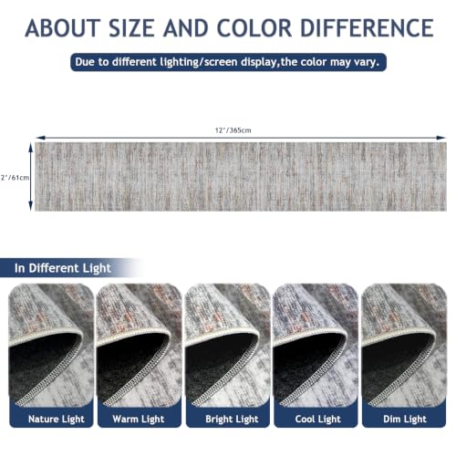 Kitchen Runner Rug 2x12 Runners Rug for Hallways Non (Multi Color / 2' x 12' (Runner))