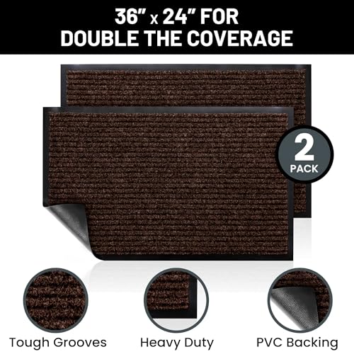 Front Door Mat (36" x 24" / Dark Brown)
