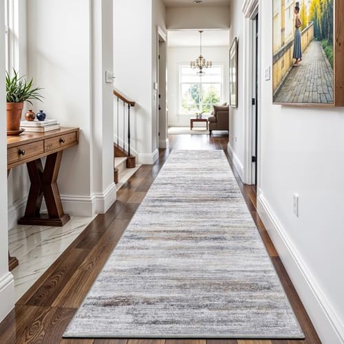 3x9 Washable Runner Rug for Family (Beige/Grey / 3' x 9' (Runner))
