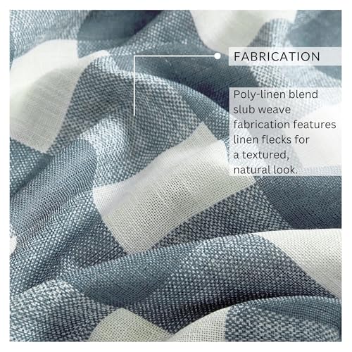 Grainger Buffalo Check Blackout Window Curtain (Chambray / 52"W x 95"L (Pack of 1))
