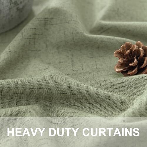 Nursery Blackout Curtains for Baby Girls Room Boys Bedroom Boho Cottagecore Cottage Core Home Decor Sage Green Curtains for Living Room 90 Inches Long 2 Panel Set Light Sage Pale Grey Green Gray Drape (Sage Green / 52"W x 90"L (Pack of 2))
