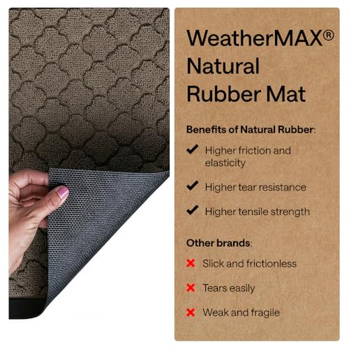 WeatherMAX Door Mat (Latte Quatrefoil / 58" x 34")