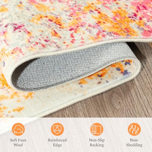 4x6 Area Rugs for Living Room (02-rainbow / 4' x 6' (Rectangular))