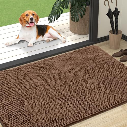 Dog Door Mat for Muddy Paws 47x32 (Mocha / 47" X 32")