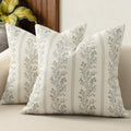 Vintage Throw Pillow Covers 16x16 Set of 2 (Quiet Gray / 16" x 16" (Pack of 2))