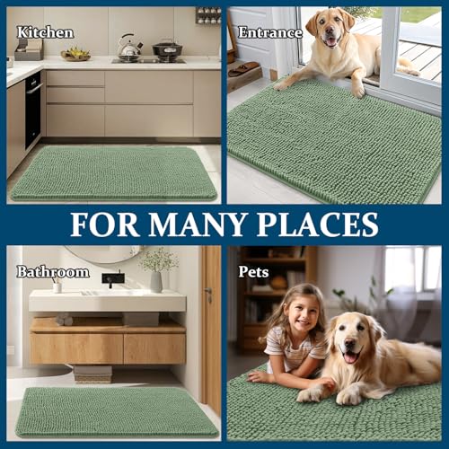 Dog Door Mat for Muddy Paws 59x20 (Olive Green / 59" X 20")
