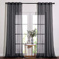 Black Sheer Curtains 90 inches Long (Black / 54"W x 90"L (Pack of 2))