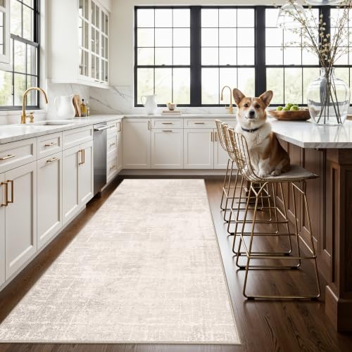 Washable 4x8 Hallway Area Rug (4' x 8' (Rectangular) / Beige/Cream)