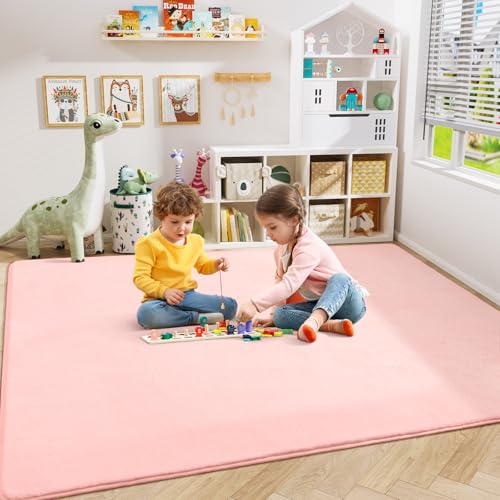 Modern Area Rugs for Bedroom Living Room (4' x 6' (Rectangular) / Pink)