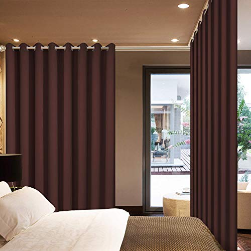Chocolate Brown Room Darkening Curtains 84 inch Sliding Door Drapes (Chocolate Brown / 100"W x 84"L (Pack of 1))