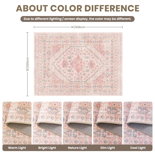 Pink Rugs for Bedroom (Pink/Blue / 10' x 14' (Rectangular))