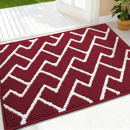 Front Door Mat 36x24 (Burgundy / 36" X 24")