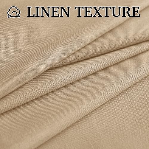 Sheer Curtains 108 inches (H - Camel / 52"W x 108"L (Pack of 2))