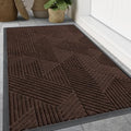 Front Door Mat Outside Entrance (Dark Brown / 71" X 23")