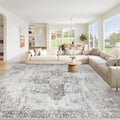 Area Rug 8x10 Washable Rug (Grey / 8' x 10' (Rectangular))