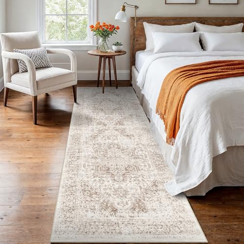2x8 Washable Runner Rug (Ivory/Beige / 2x8)