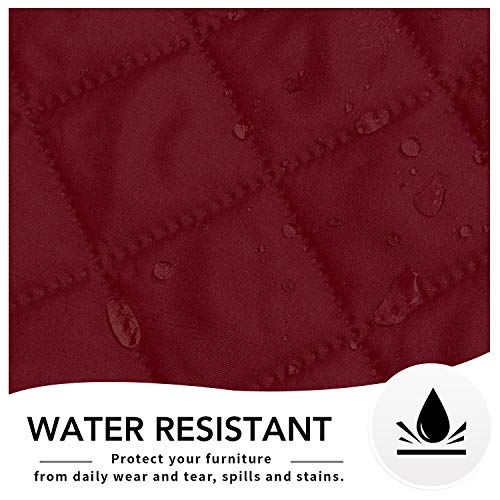 Reversible Couch Cover (Christmas Red/Ivory / Large Recliner)