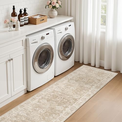Runner Rug 2x8 for Hallway (Beige/Brown / 2' x 8' (Runner))