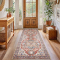 Amada 2x6 Washable Runner Rug for Kitchen & Entryway (2' x 6' (Runner) / Red)