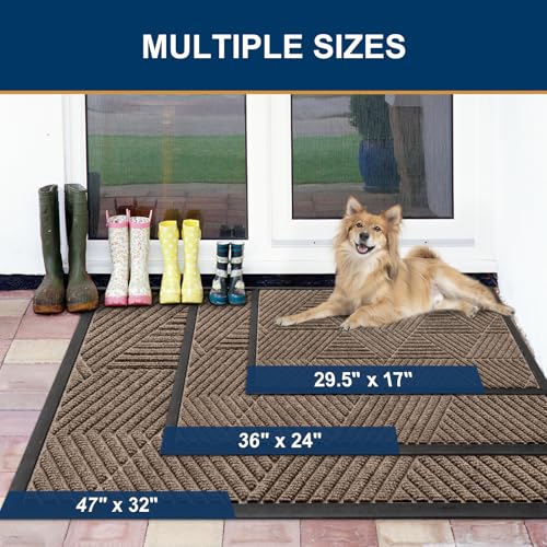 Front Door Mat Outside Entrance (Brown / 71" X 23")