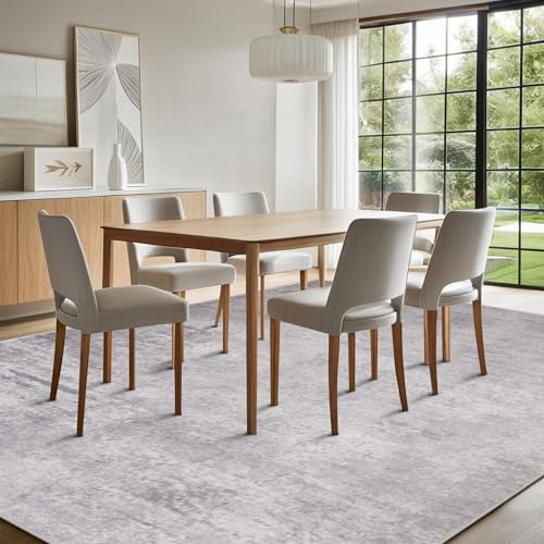 8x10 Washable Area Rugs for Living Room (8' x 10' (Rectangular) / Modern-grey)
