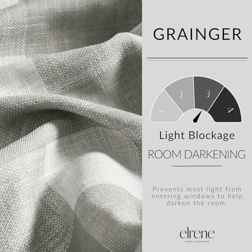 Grainger Buffalo Check Blackout Window Curtain (Grey / 52"W x 95"L (Pack of 1))