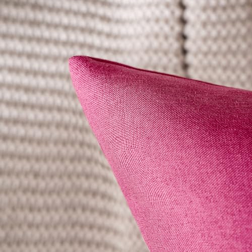 Decorative Outdoor Pillow Covers Lumbar Waterproof 12x20 Hot Pink (20" x 12" (Pack of 2) / Hot Pink)